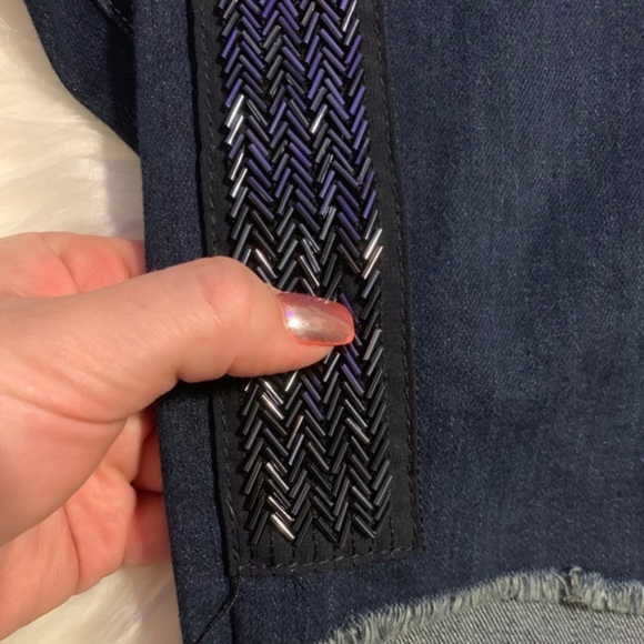 🍑SOLD Free People solstice beaded skinny ankle jeans - Picture 5 of 8